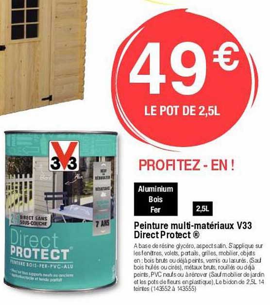 peinture multi-matériaux v33 direct Protect