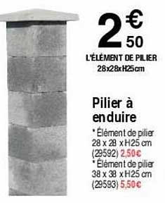 pilier à enduire