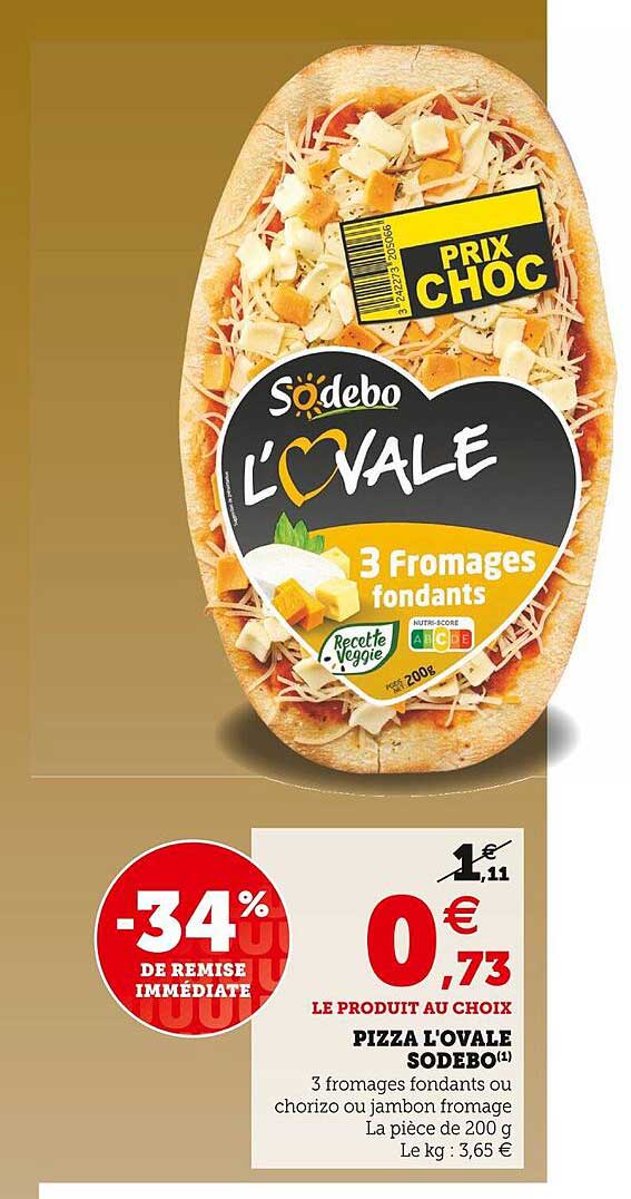 Pizza L'ovale Sodebo