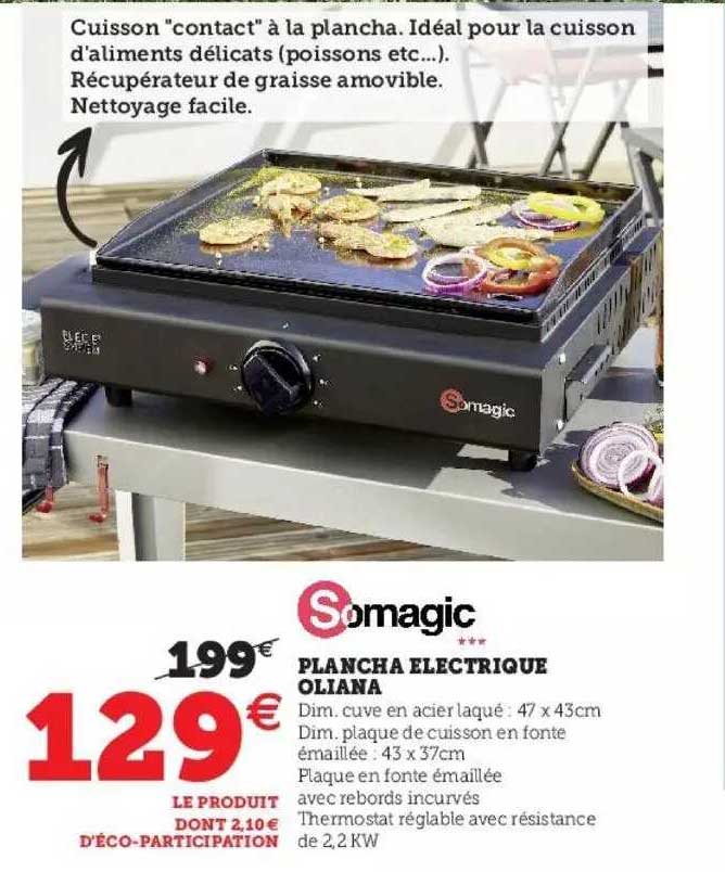 Plancha électrique Oliana Somagic