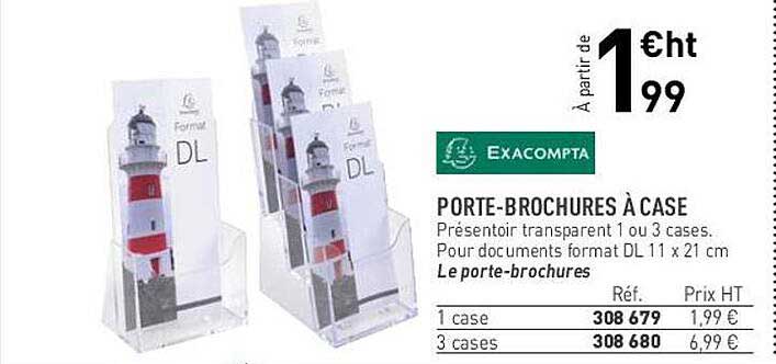porte-brochures à case exacompta