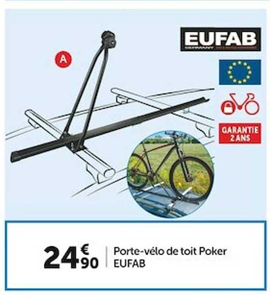 porte-vélo de toit poker eufab