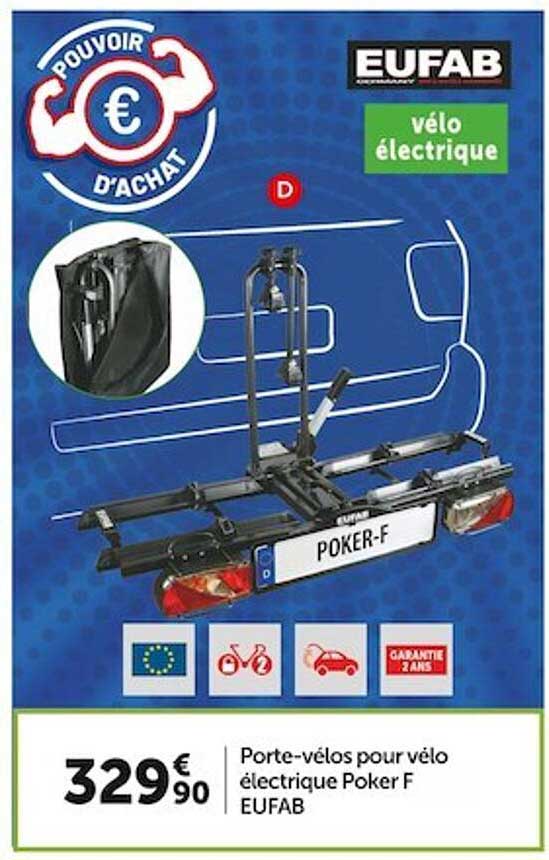 porte-vélos pour vélo électrique poker f eufab