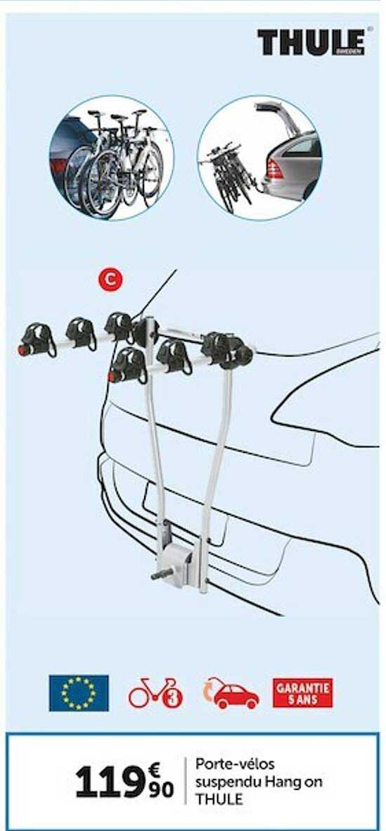 porte-vélos suspendu hang on thule