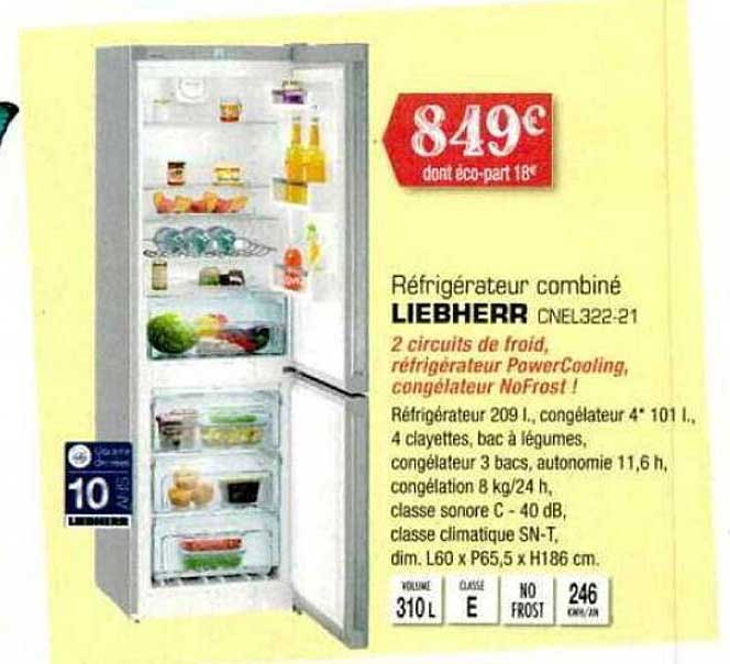 réfrigérateur combiné liebherr