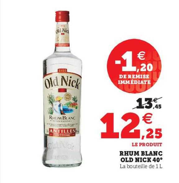 rhum blanc old nick 40°