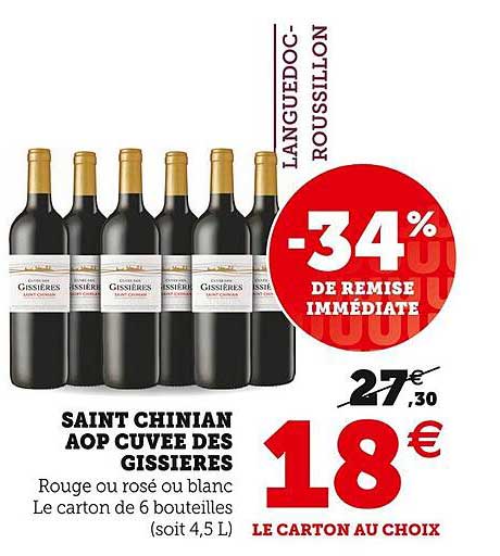 saint chinian aop cuvée des gissières