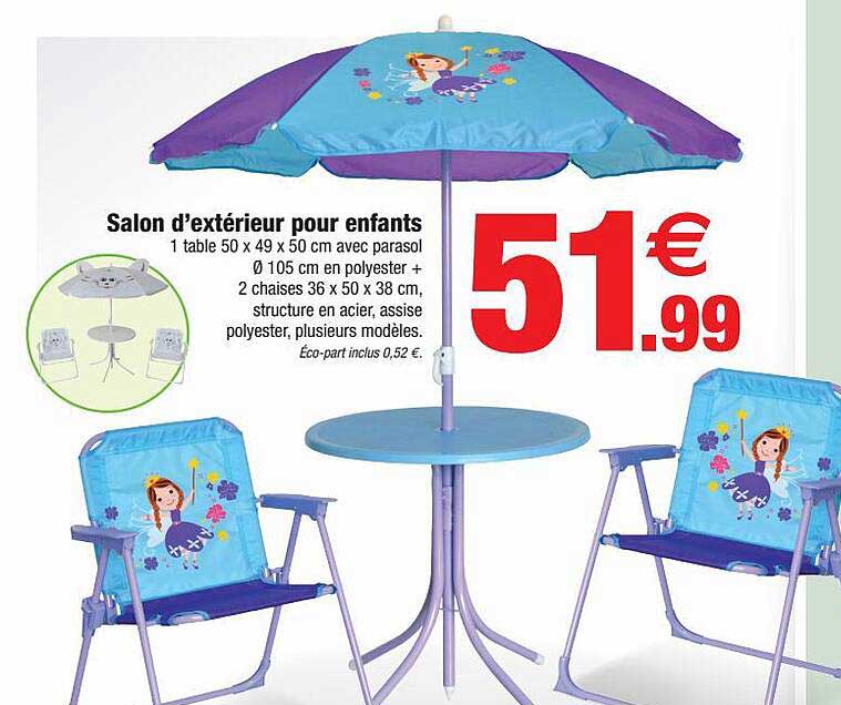 salon d'extérieur pour enfants