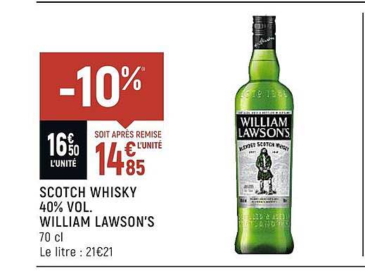 scotch whisky 40% vol. william lawson's