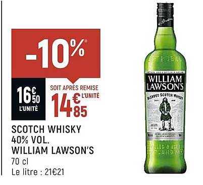 scotch whisky 40% vol. william lawson's