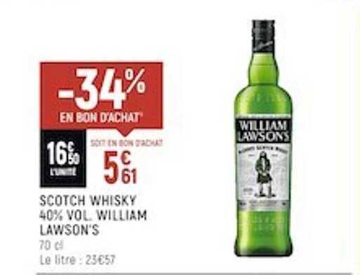 scotch whisky 40% vol. william lawson's