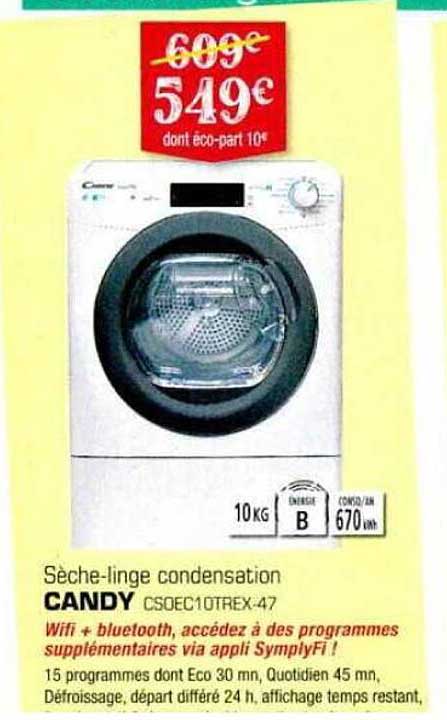 sèche-linge condensation candy