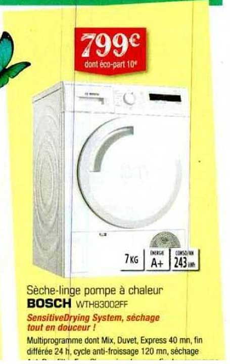 Sèche-linge Pompe à Chaleur Bosch