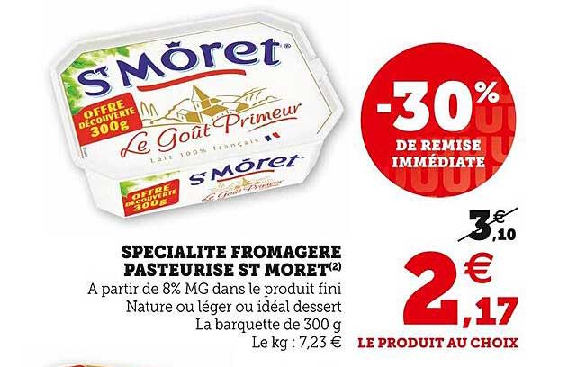 spécialité fromagère pasteurisé st môret