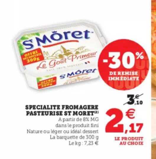 spécialité fromagère pasteurisé st môret