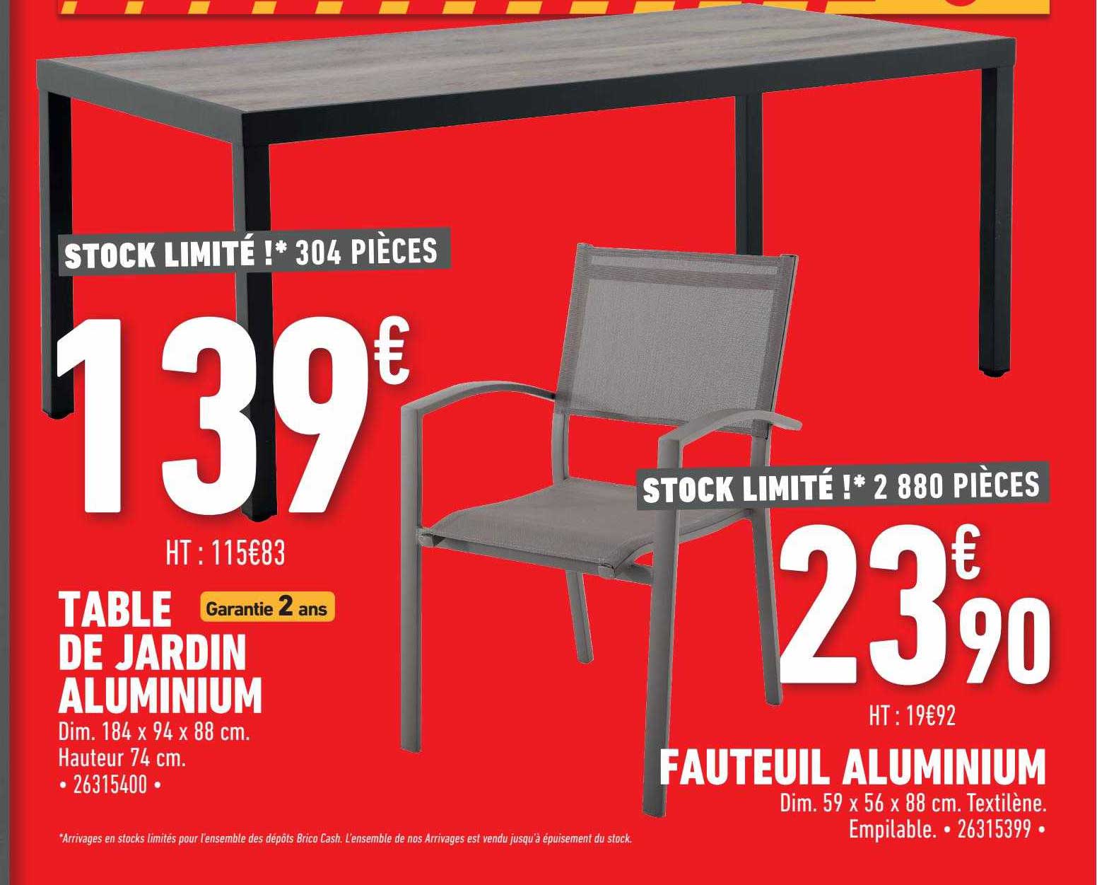 Table De Jardin Aluminium, Fauteuil Aluminium