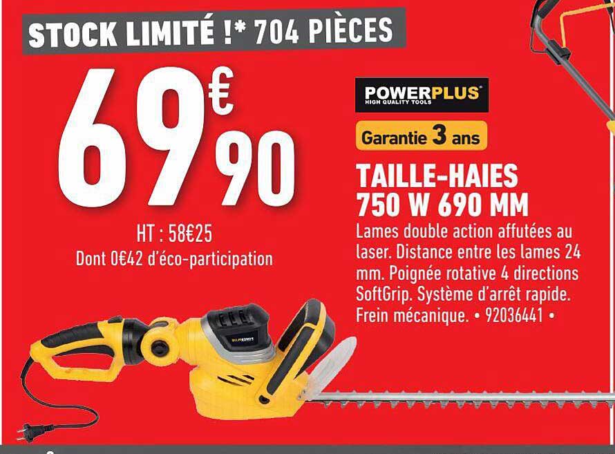 Taille-haies 750 W 690 Mm Power Plus