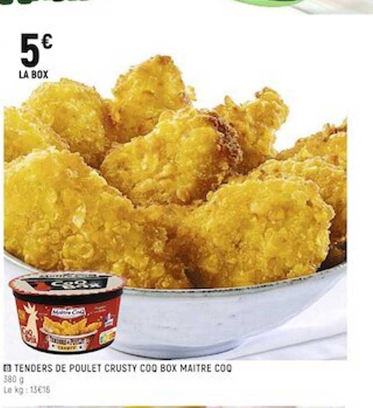 tenders de poulet crusty coq box maître coq