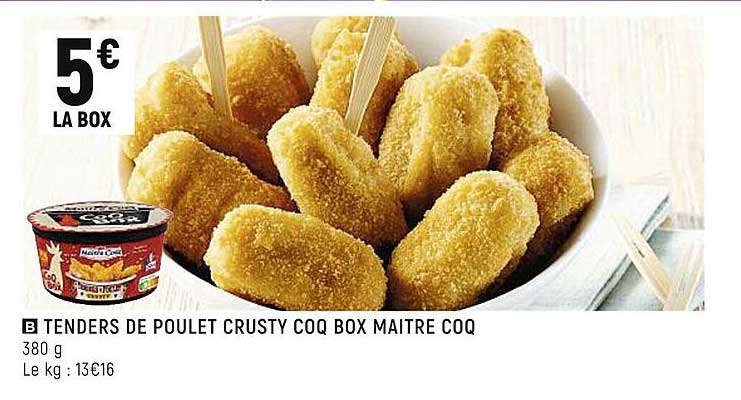 tenders de poulet crusty coq box maitre coq