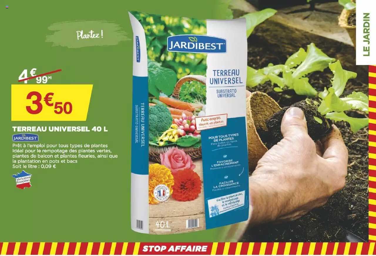terreau universel 40 l jardibest