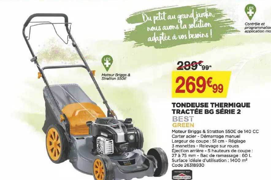tondeuse thermique tractée bg série 2 bestgreen