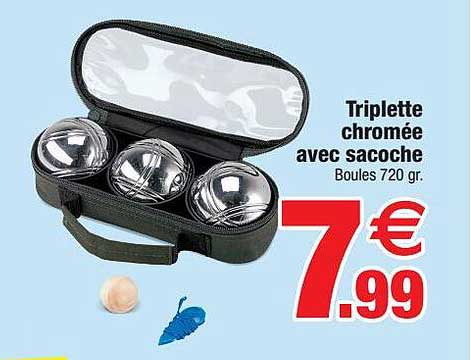 triplette chromée avec sacoche