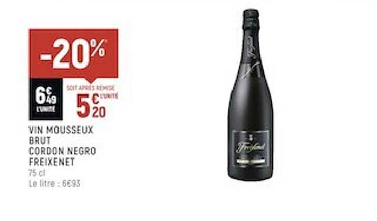 vin mousseux brut cordon negro freixenet