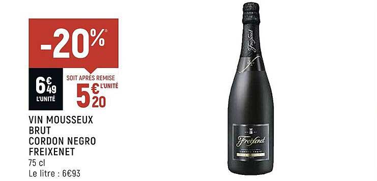 vin mousseux brut cordon negro freixenet