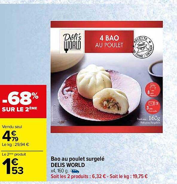Bao Au Poulet Surgelé Delis World