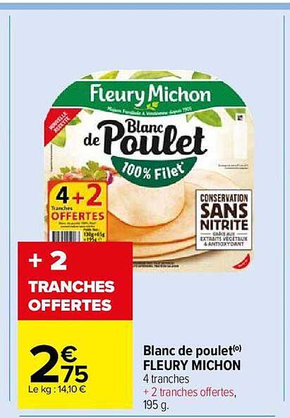 blanc de poulet fleury michon