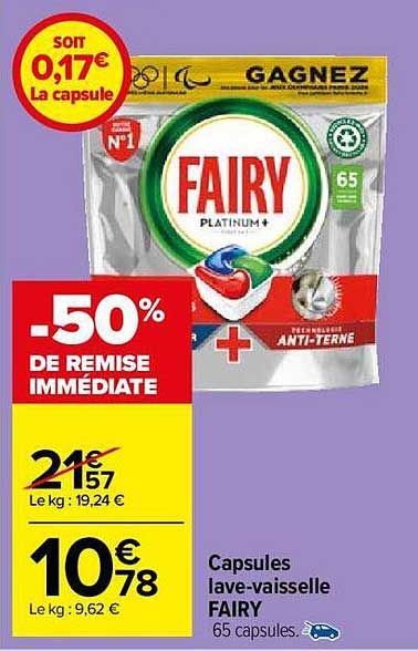 capsules lave-vaisselle fairy