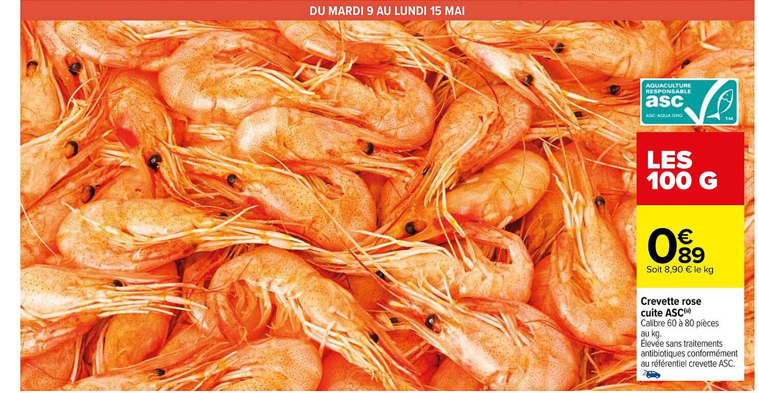 Crevette Rose Cuite Asc