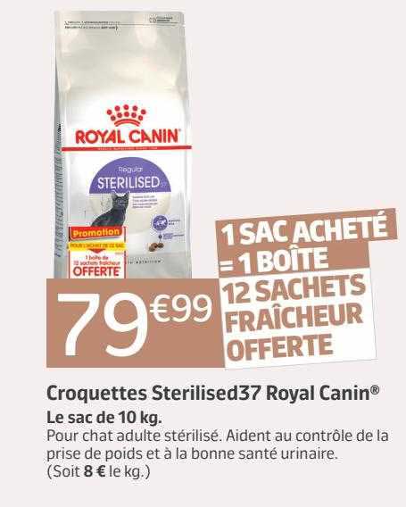 croquettes sterilised37 royal canin