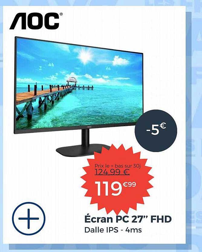 écran pc 27" fhd aoc