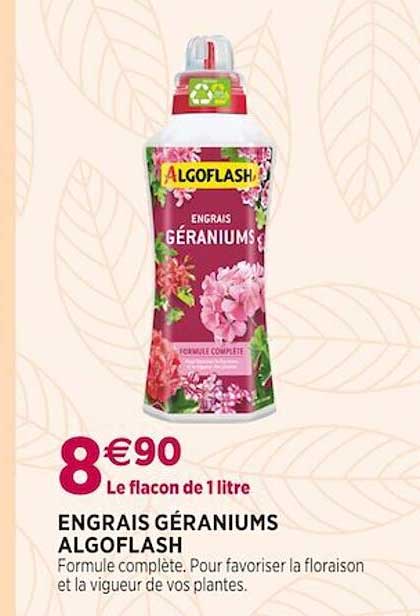 engrais géraniums algoflashs