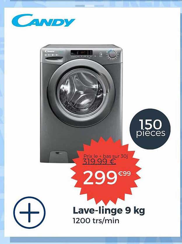 lave-linge 9 kg candy