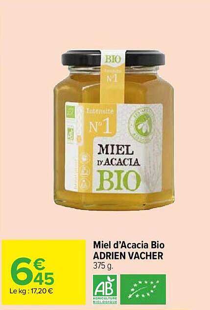 miel d'acacia bio adrien vacher