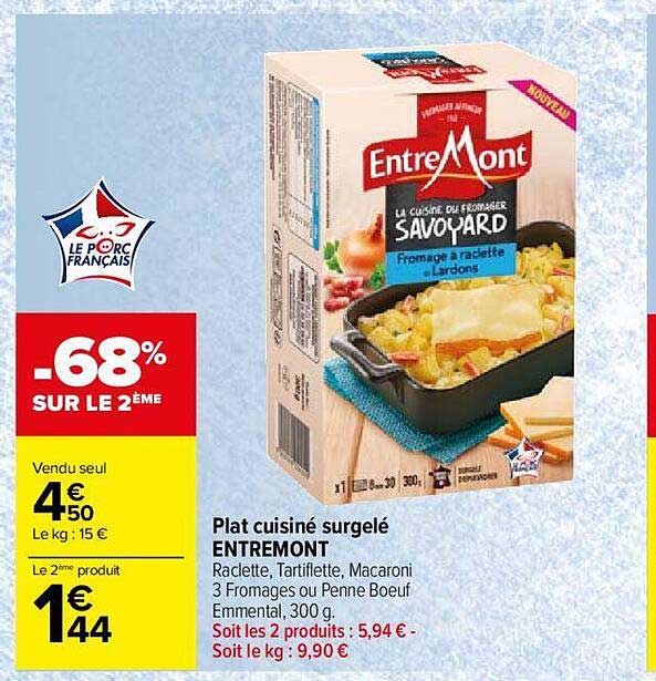 Plat Cuisiné Surgelé Entremont
