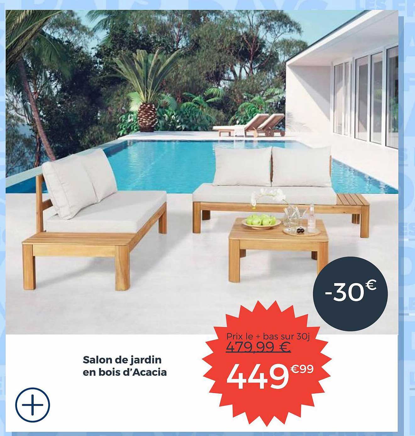 Salon De Jardin En Bois D'acacia