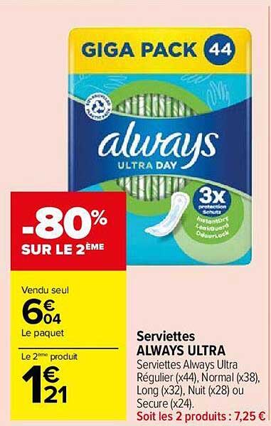 Serviettes Always Ultra
