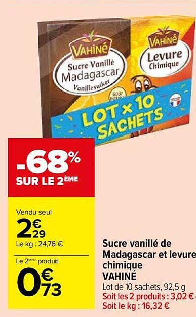 Sucre Vanillé De Madagascar Et Levure Chimique Vahiné