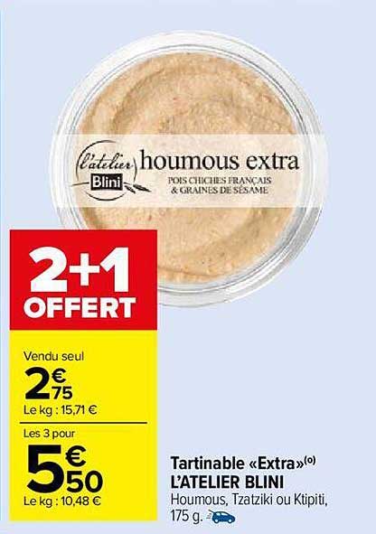 Tartinable «extra» L'atelier Blini