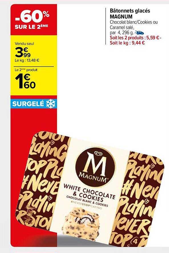 Bâtonnets Glacés Magnum