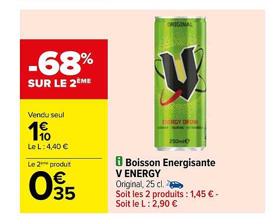 Boisson énergisante V Energy