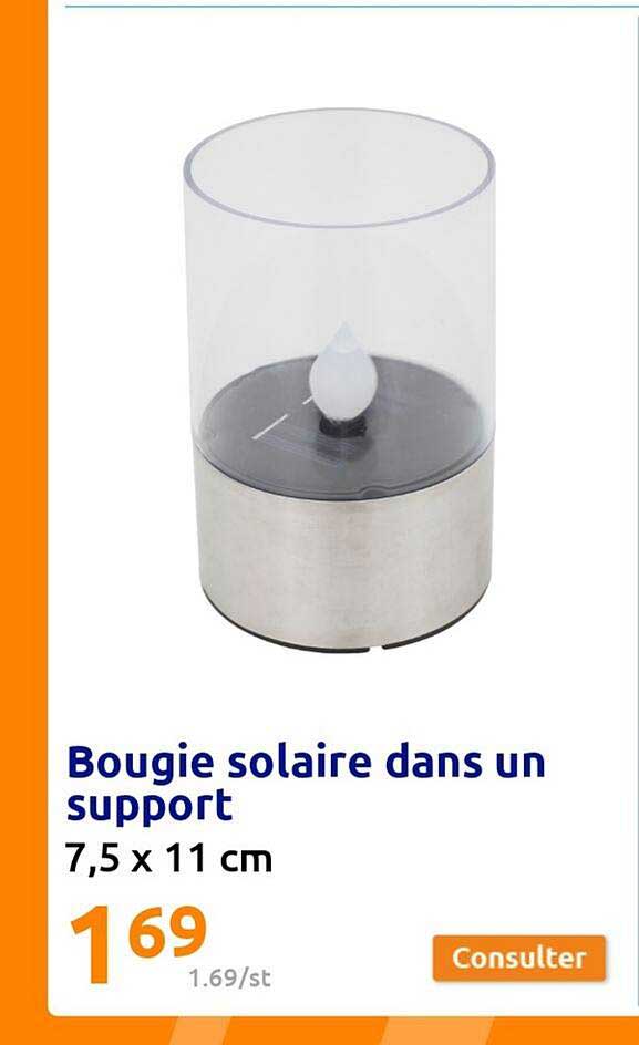 Bougie Solaire Dans Un Support