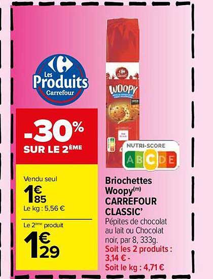 Briochettes Woopy Carrefour Classic'