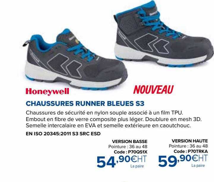 Chaussures Runner Bleues S3 Honeywell