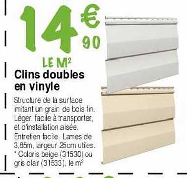 clins doubles en vinyle