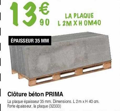 Clôture Béton Prima