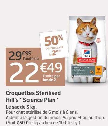 croquettes sterilised hill's science plan